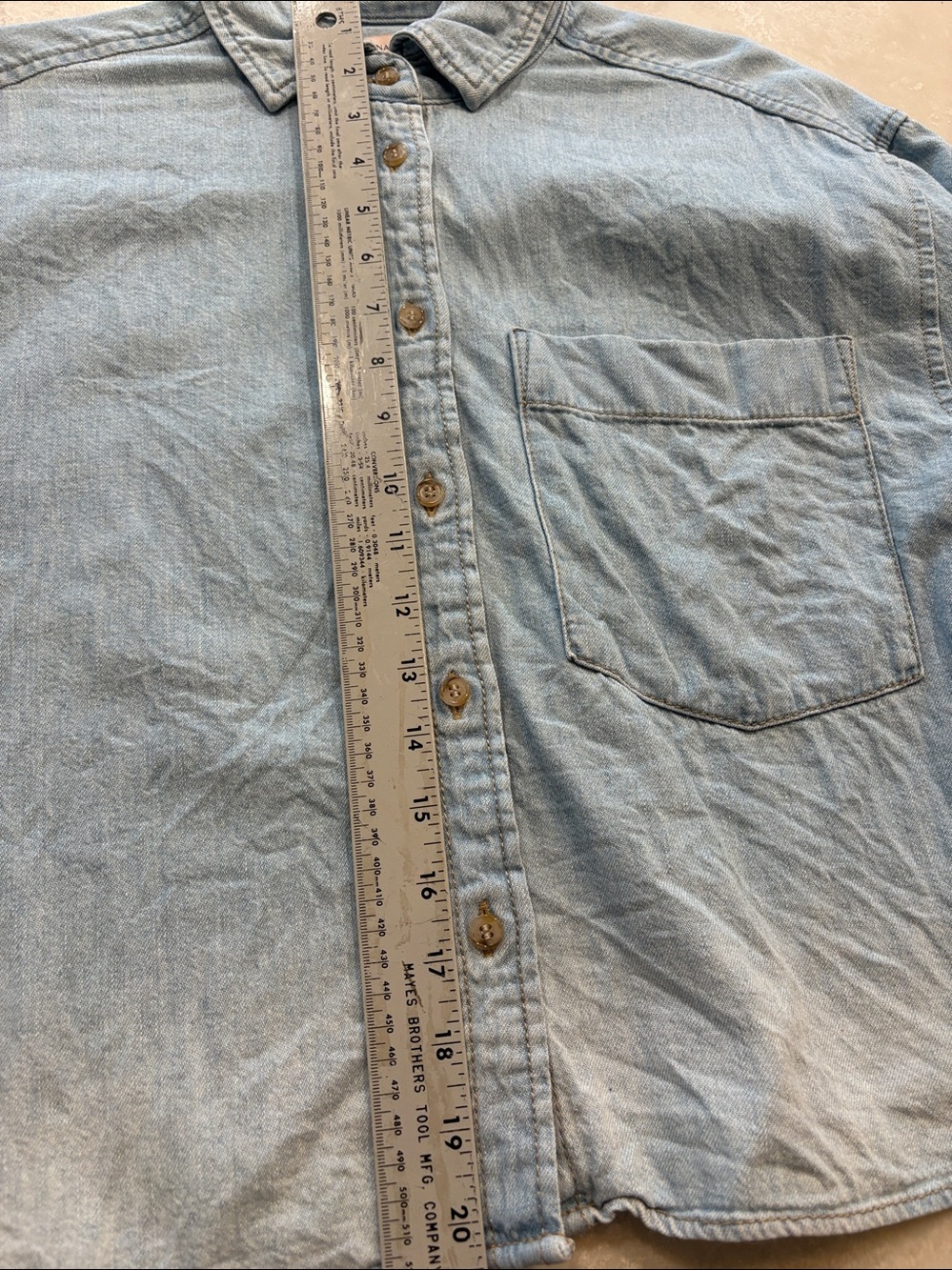 BR cropped denim shirt - Picture 7 of 8